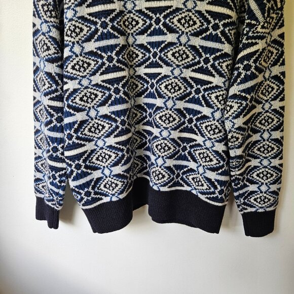 Aritzia TNA Jennings Merino Wool Cardigan M Fair Isle Nordic Fisherman Cabincore - Picture 14 of 15